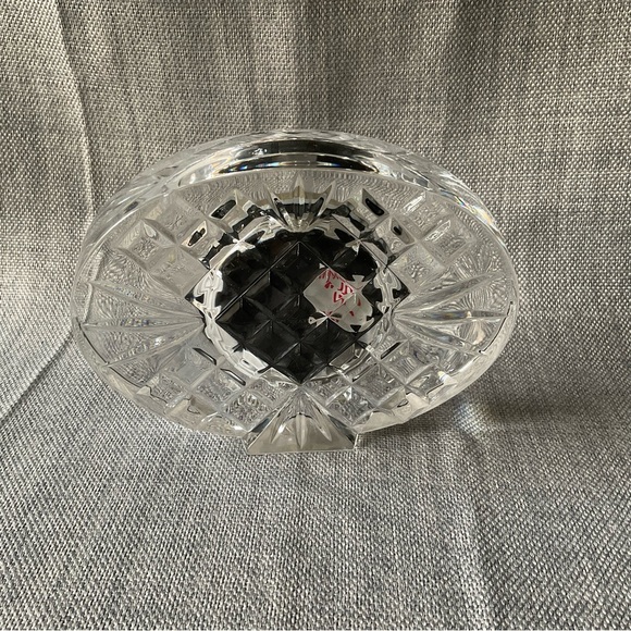 Vintage Glass Crystal Desk OVAL CLOCK - Picture 4 of 15